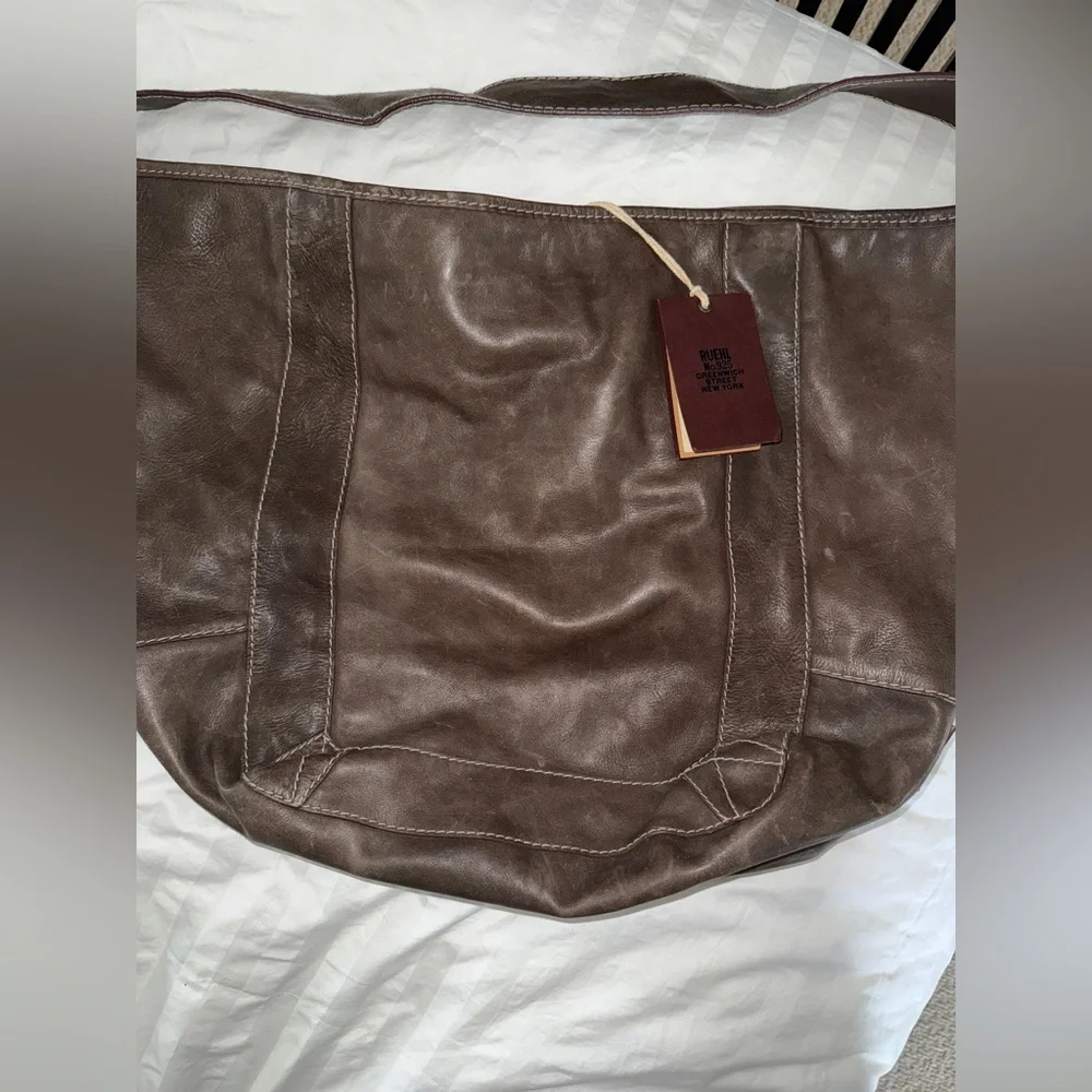 Ruehl No. 925 Brown Leather Slouchy Shoulder Bag – Vintage & Rare - Picture 2 of 7